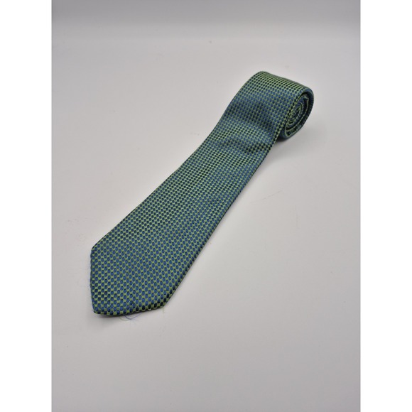 Ike Behar Other - IKE BEHAR 100% SILK MEN'S TIE GREEN/BLUE GEOMETRIC